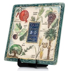 Art in Clay Limited Edition Handmade Ceramic Seven Species Plaque Wall