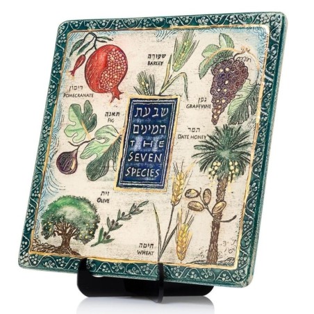 Art in Clay Limited Edition Handmade Ceramic Seven Species Plaque Wall