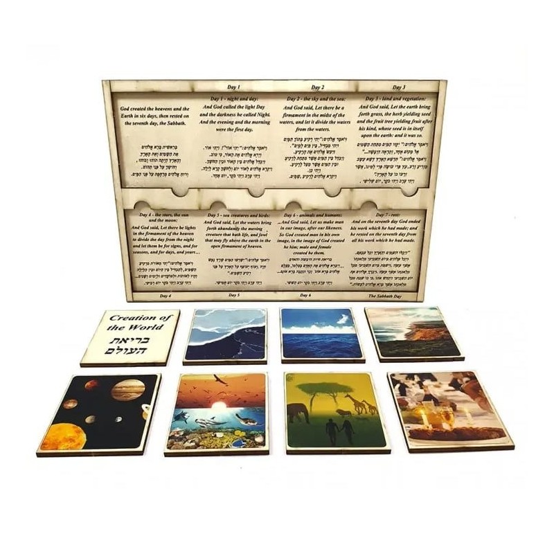 Days of Creation: Interactive Educational Puzzle (Hebrew / English)