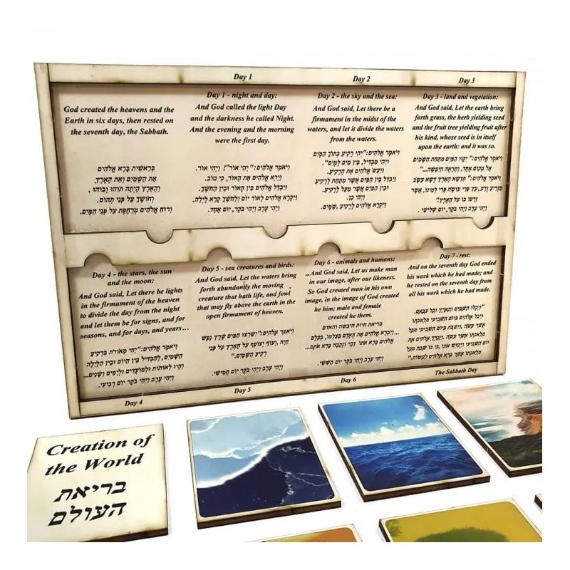 Days of Creation: Interactive Educational Puzzle (Hebrew / English)