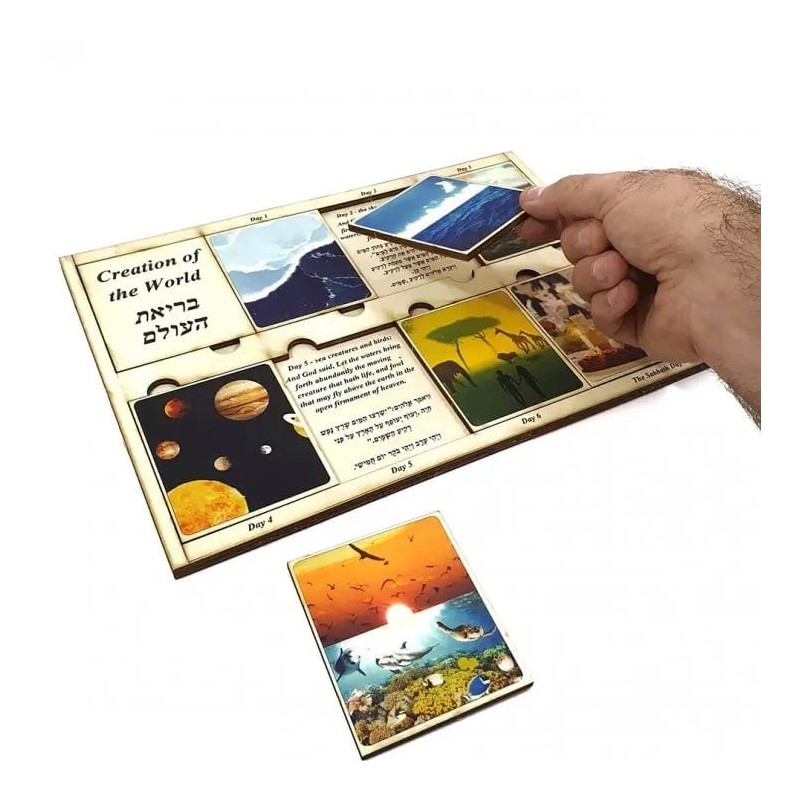 Days of Creation: Interactive Educational Puzzle (Hebrew / English)