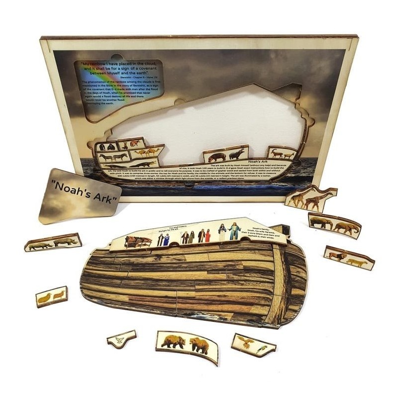 Educational Noah's Ark Wooden Interactive Puzzle