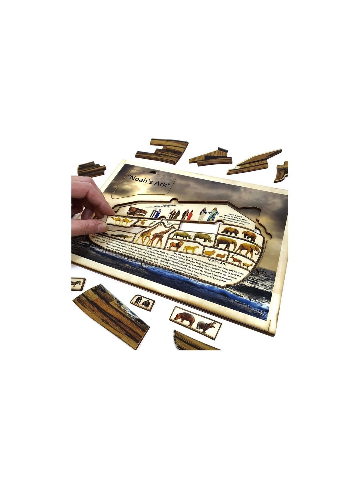 Educational Noah's Ark Wooden Interactive Puzzle