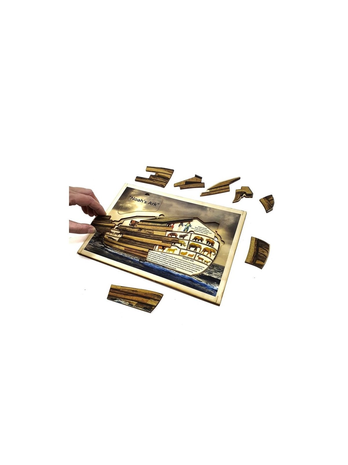 Educational Noah's Ark Wooden Interactive Puzzle