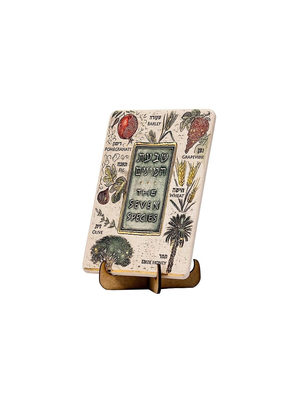 Art in Clay Limited Edition Handmade Seven Species Ceramic Plaque Wall