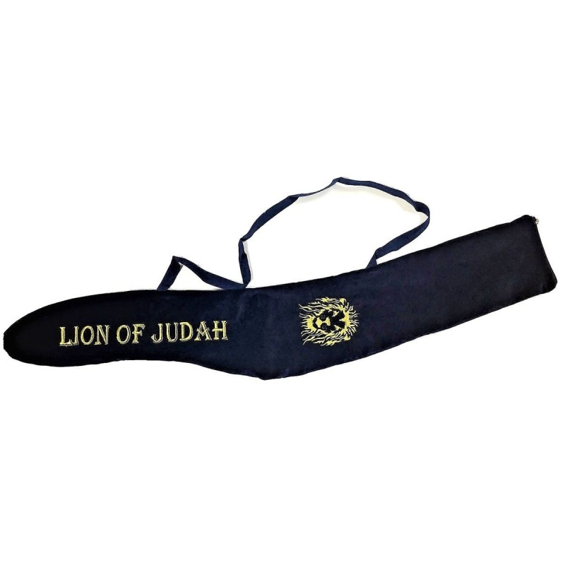Lion of Judah Hand Painted Kudu Shofar - Gold