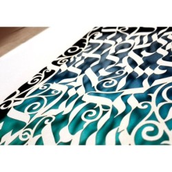 Priestly Blessing in Hebrew Laser-Cut Paper Wall Hanging by David Fish