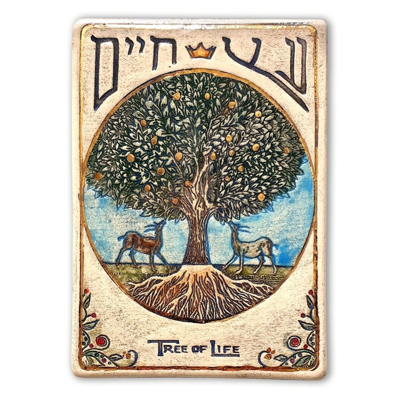 Art in Clay Handmade Tree of Life Ceramic Plaque Wall Hanging