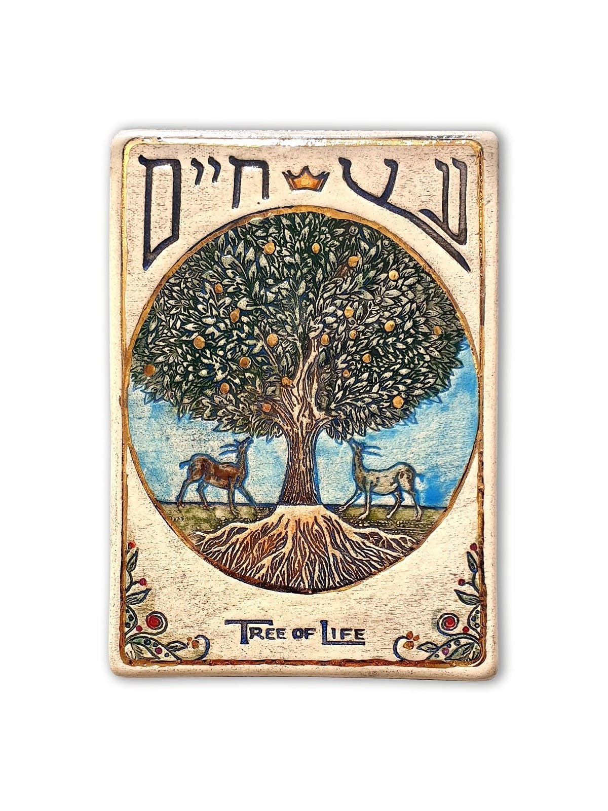 Art in Clay Handmade Tree of Life Ceramic Plaque Wall Hanging