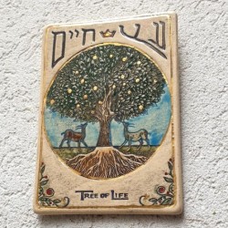 Art in Clay Handmade Tree of Life Ceramic Plaque Wall Hanging
