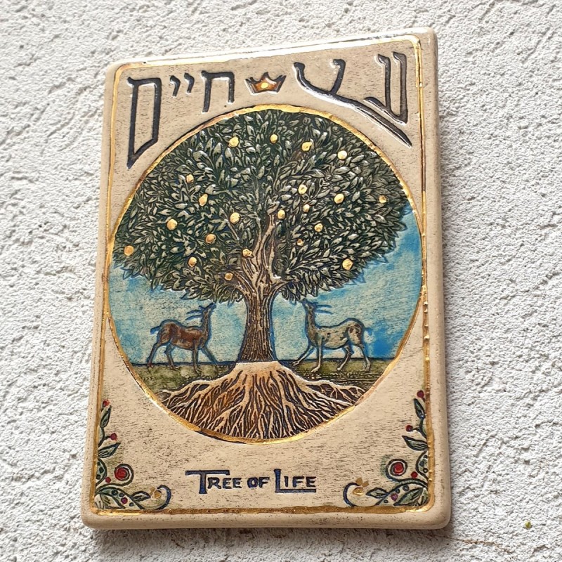 Art in Clay Handmade Tree of Life Ceramic Plaque Wall Hanging