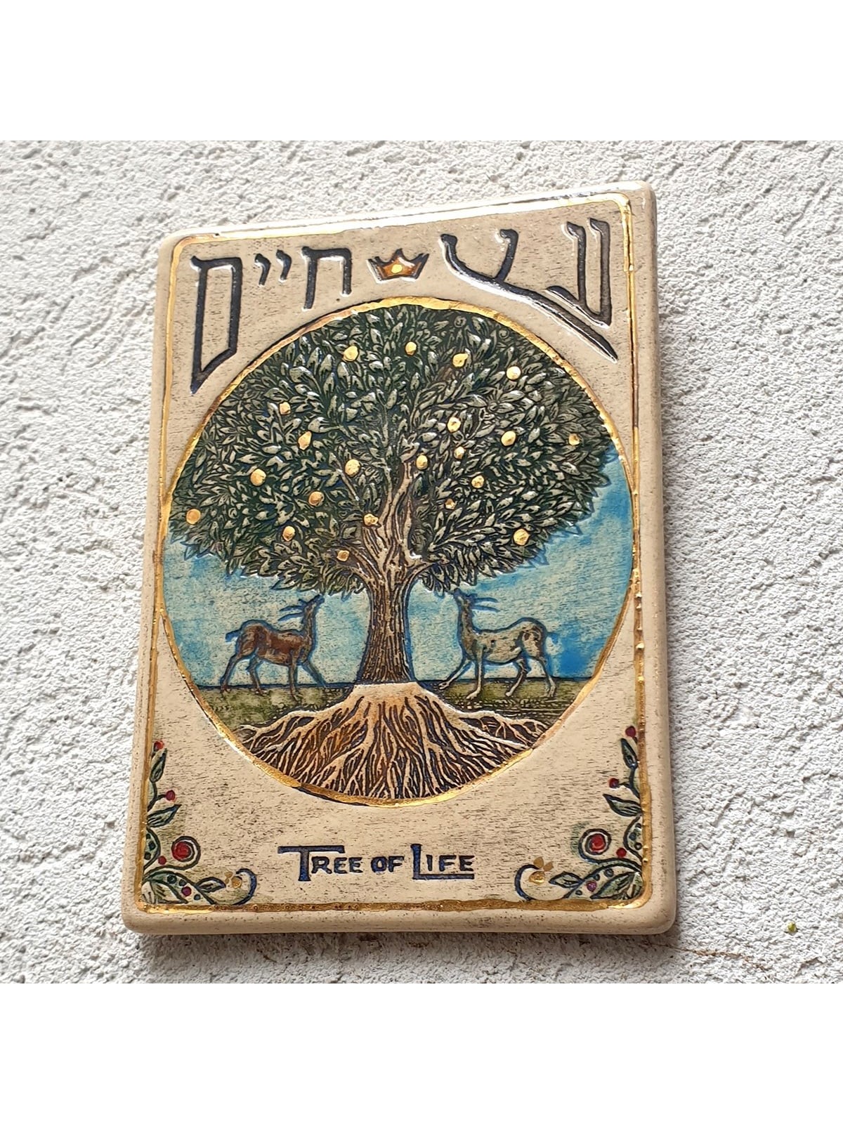 Art in Clay Handmade Tree of Life Ceramic Plaque Wall Hanging