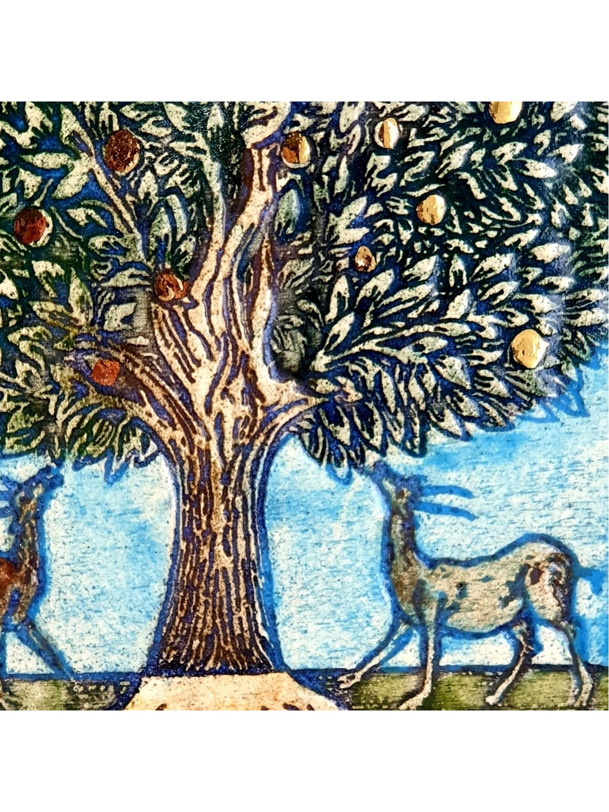 Art in Clay Handmade Tree of Life Ceramic Plaque Wall Hanging