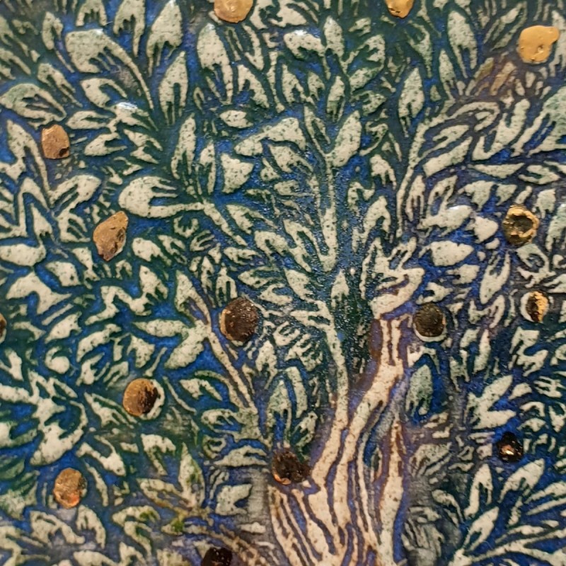 Art in Clay Handmade Tree of Life Ceramic Plaque Wall Hanging