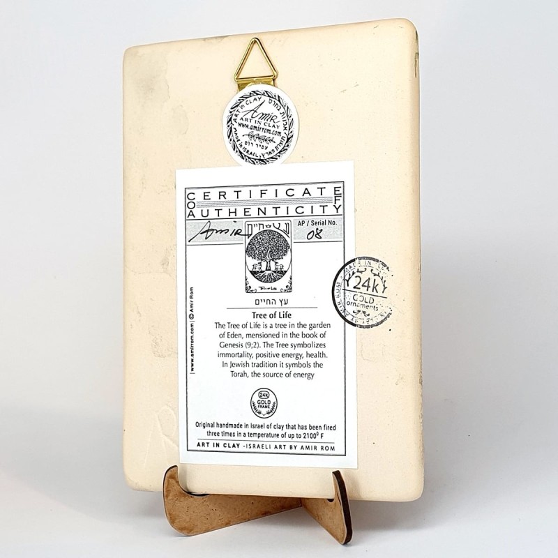 Art in Clay Handmade Tree of Life Ceramic Plaque Wall Hanging