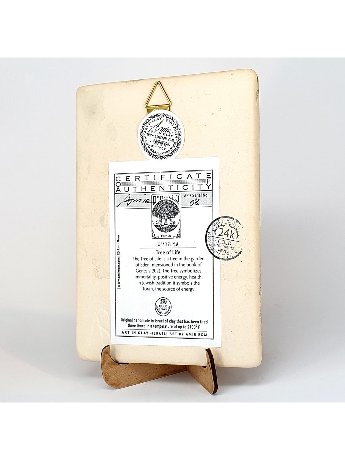 Art in Clay Handmade Tree of Life Ceramic Plaque Wall Hanging