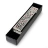 Dorit Judaica Acrylic Mezuzah Case with Laser-Cut Steel Pomegranates a