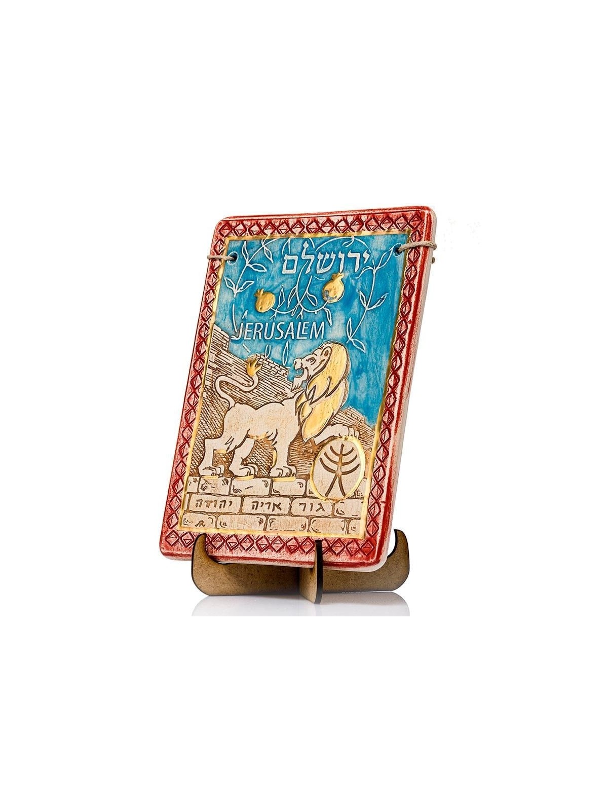 Art in Clay Limited Edition Handmade Lion of Judah Ceramic Plaque Wall