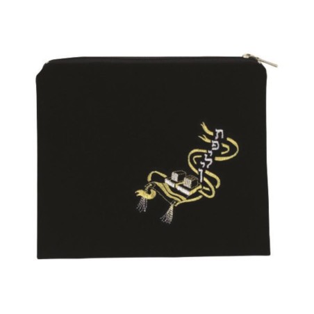 Dark Blue Velvet Tefillin Bag Embroidere... | Tefillin Bags & Carriers