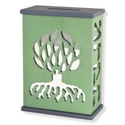 Tree of Life Tzedakah (Charity) Box - Variety of Colors. Agayof Design