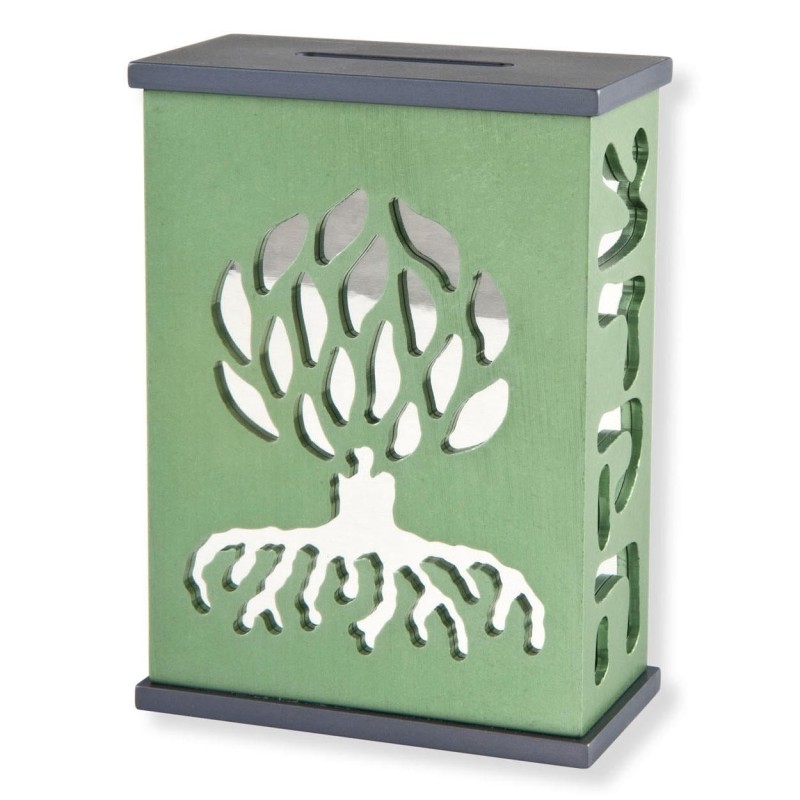 Tree of Life Tzedakah (Charity) Box - Variety of Colors. Agayof Design