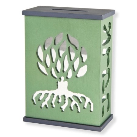 Tree of Life Tzedakah (Charity) Box - Variety of Colors. Agayof Design