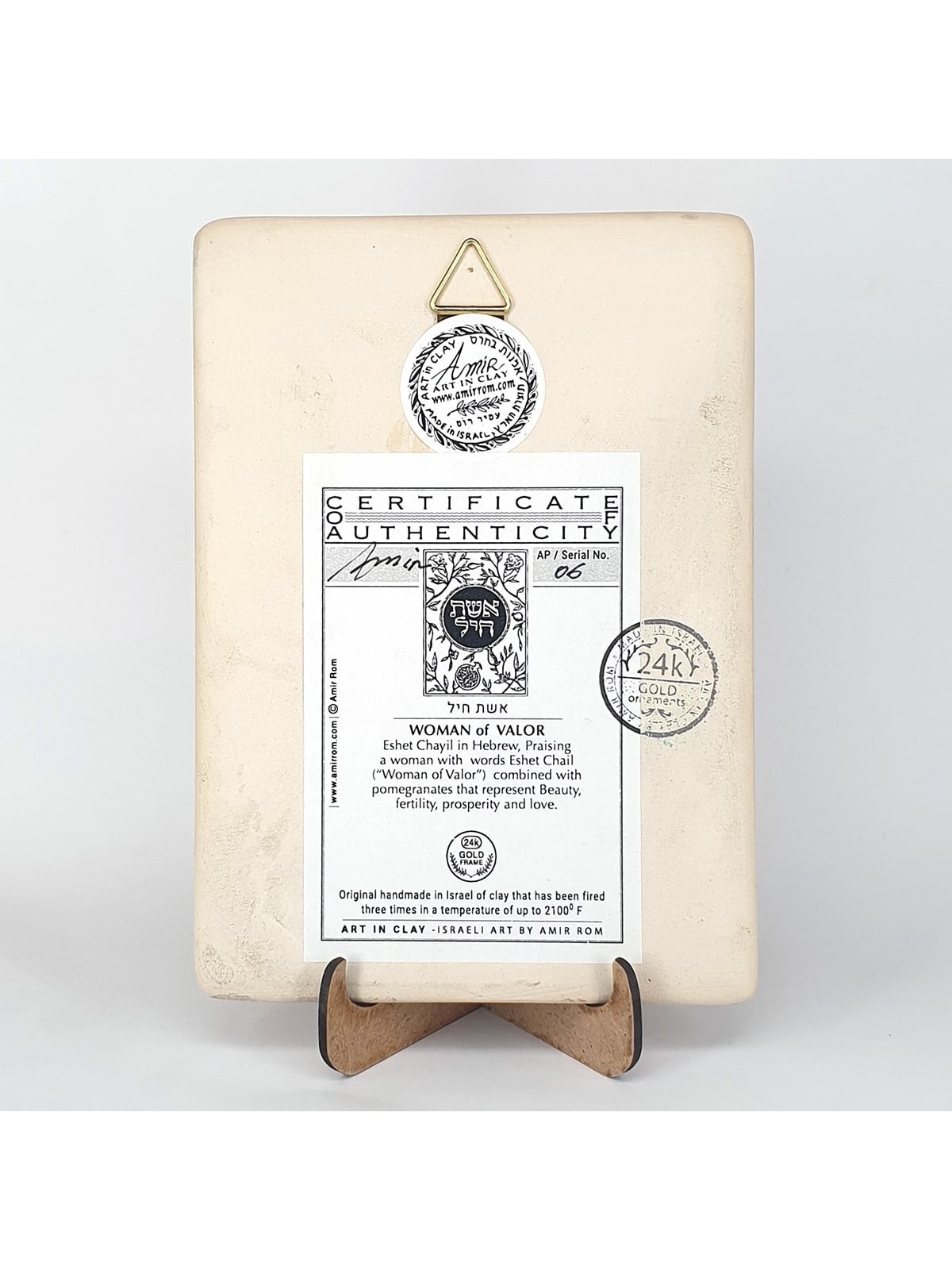 Art in Clay Handmade Woman of Valor Plaque Wall Hanging