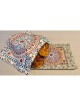 Dorit Judaica Challah Cover With Pomegranate Mandala Pattern and Shabb