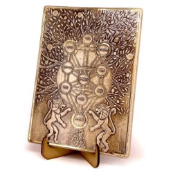 Art in Clay Handmade Kabbalah Tree of Life Ceramic Plaque Wall Hanging