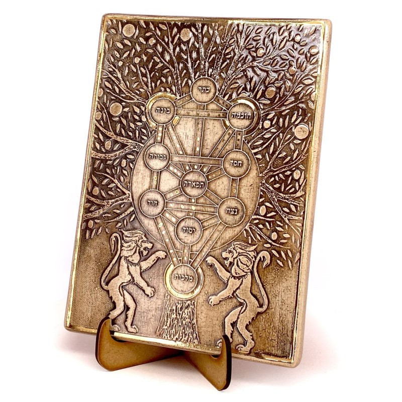 Art in Clay Handmade Kabbalah Tree of Life Ceramic Plaque Wall Hanging