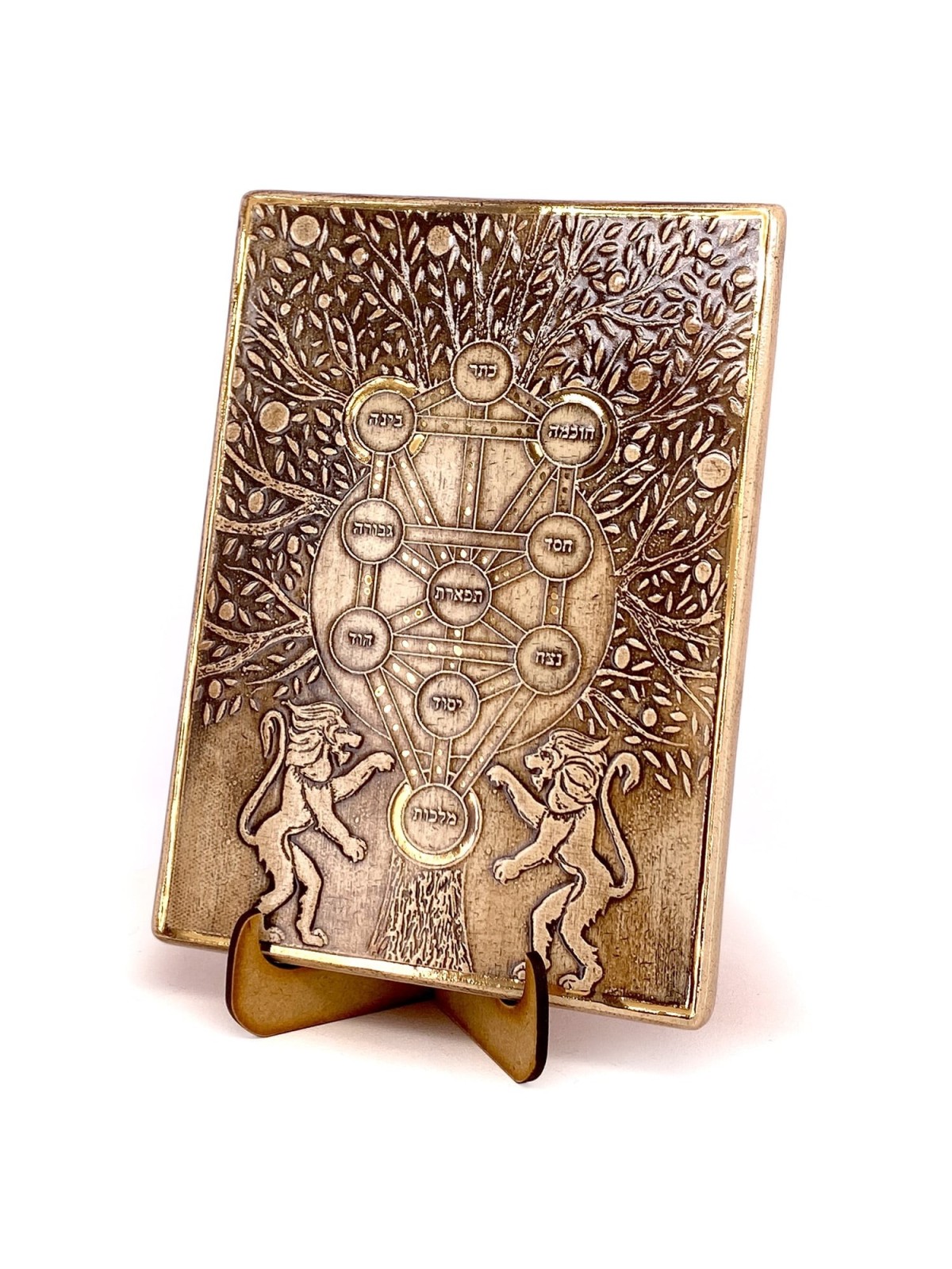 Art in Clay Handmade Kabbalah Tree of Life Ceramic Plaque Wall Hanging