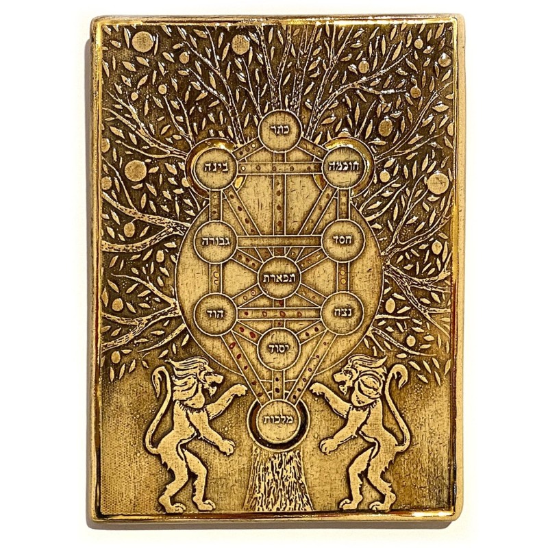 Art in Clay Handmade Kabbalah Tree of Life Ceramic Plaque Wall Hanging