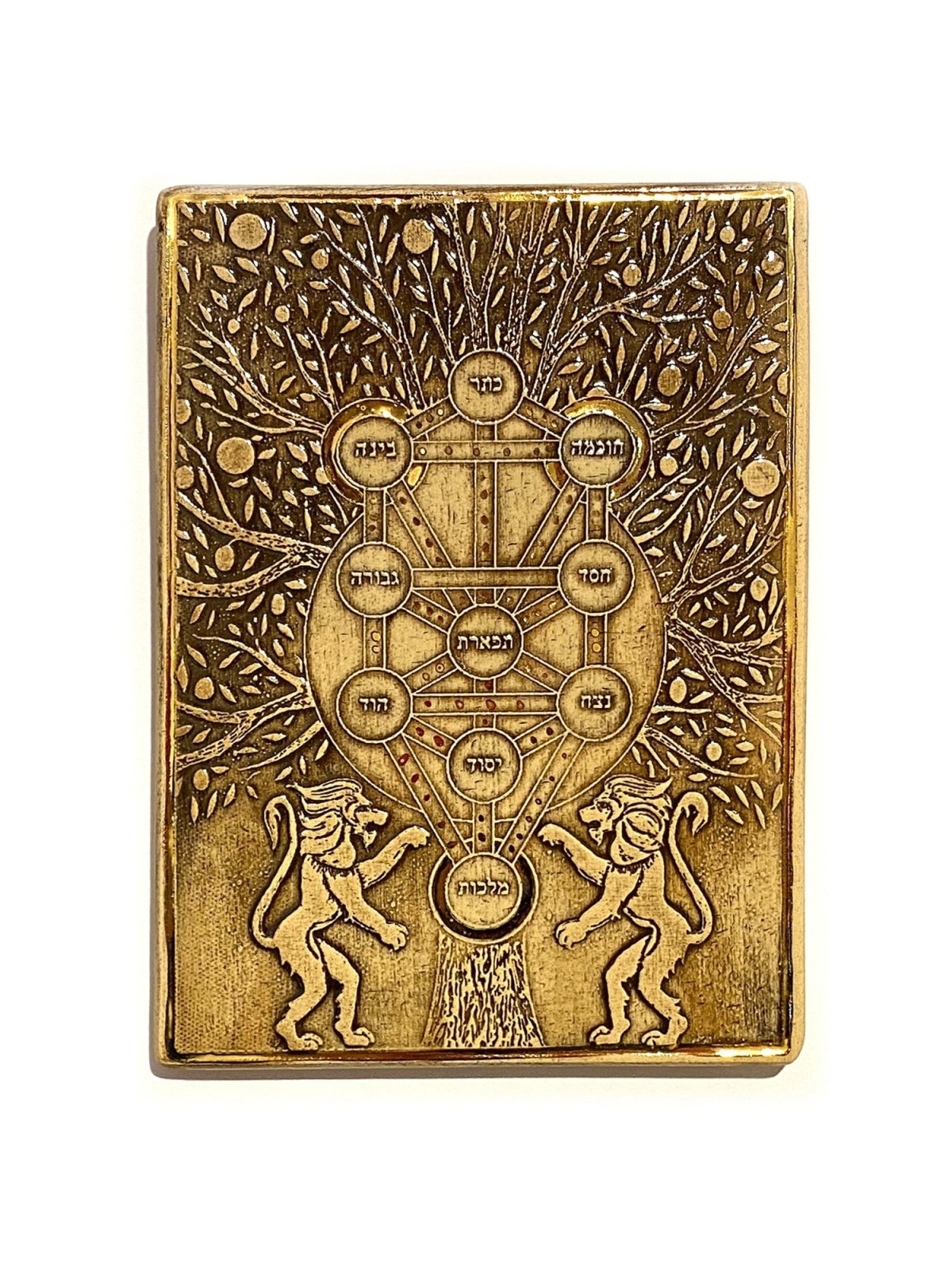 Art in Clay Handmade Kabbalah Tree of Life Ceramic Plaque Wall Hanging