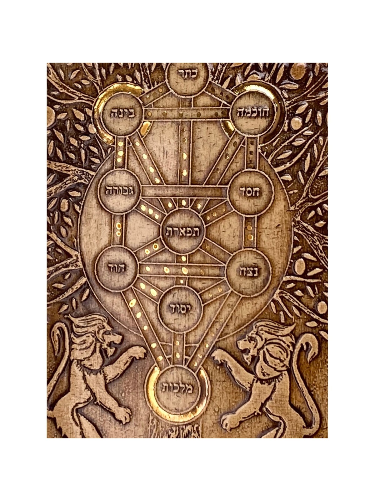 Art in Clay Handmade Kabbalah Tree of Life Ceramic Plaque Wall Hanging