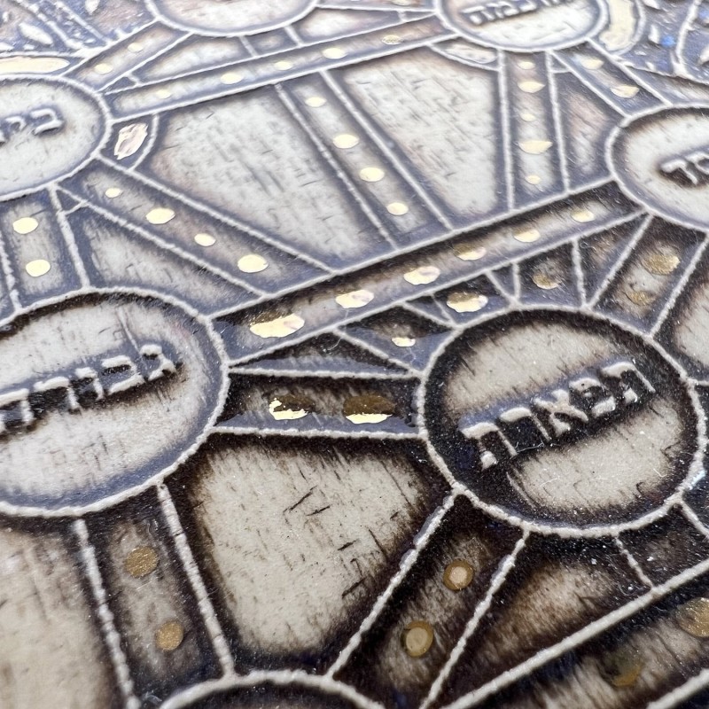 Art in Clay Handmade Kabbalah Tree of Life Ceramic Plaque Wall Hanging