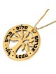 Gold Plated Silver English / Hebrew Name Necklace - Family Tree