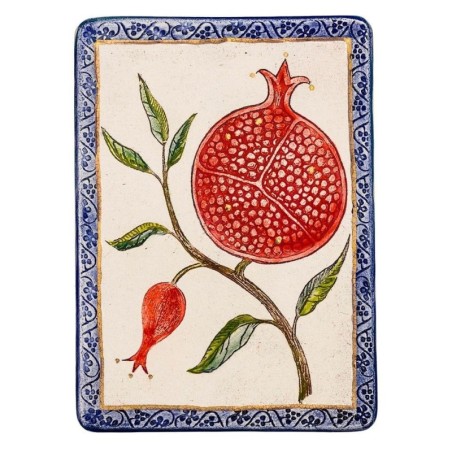 Art in Clay Limited Edition Handmade Ceramic Pomegranate Plaque Wall H