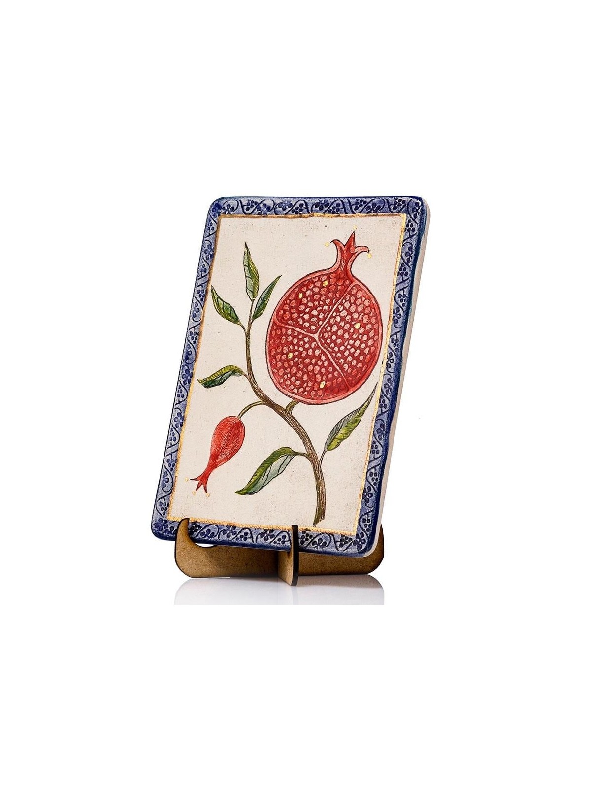 Art in Clay Limited Edition Handmade Ceramic Pomegranate Plaque Wall H