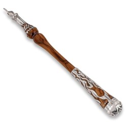 Rafael Jewelry Tree of Life Wooden Torah Pointer with 925 Sterling Sil