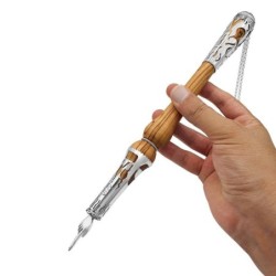 Rafael Jewelry Tree of Life Wooden Torah Pointer with 925 Sterling Sil