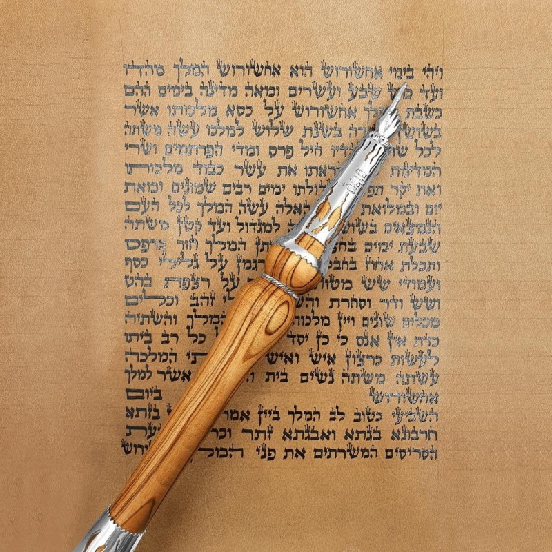 Rafael Jewelry Tree of Life Wooden Torah Pointer with 925 Sterling Sil