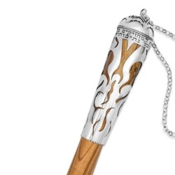 Rafael Jewelry Tree of Life Wooden Torah Pointer with 925 Sterling Sil