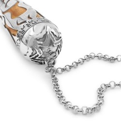 Rafael Jewelry Tree of Life Wooden Torah Pointer with 925 Sterling Sil