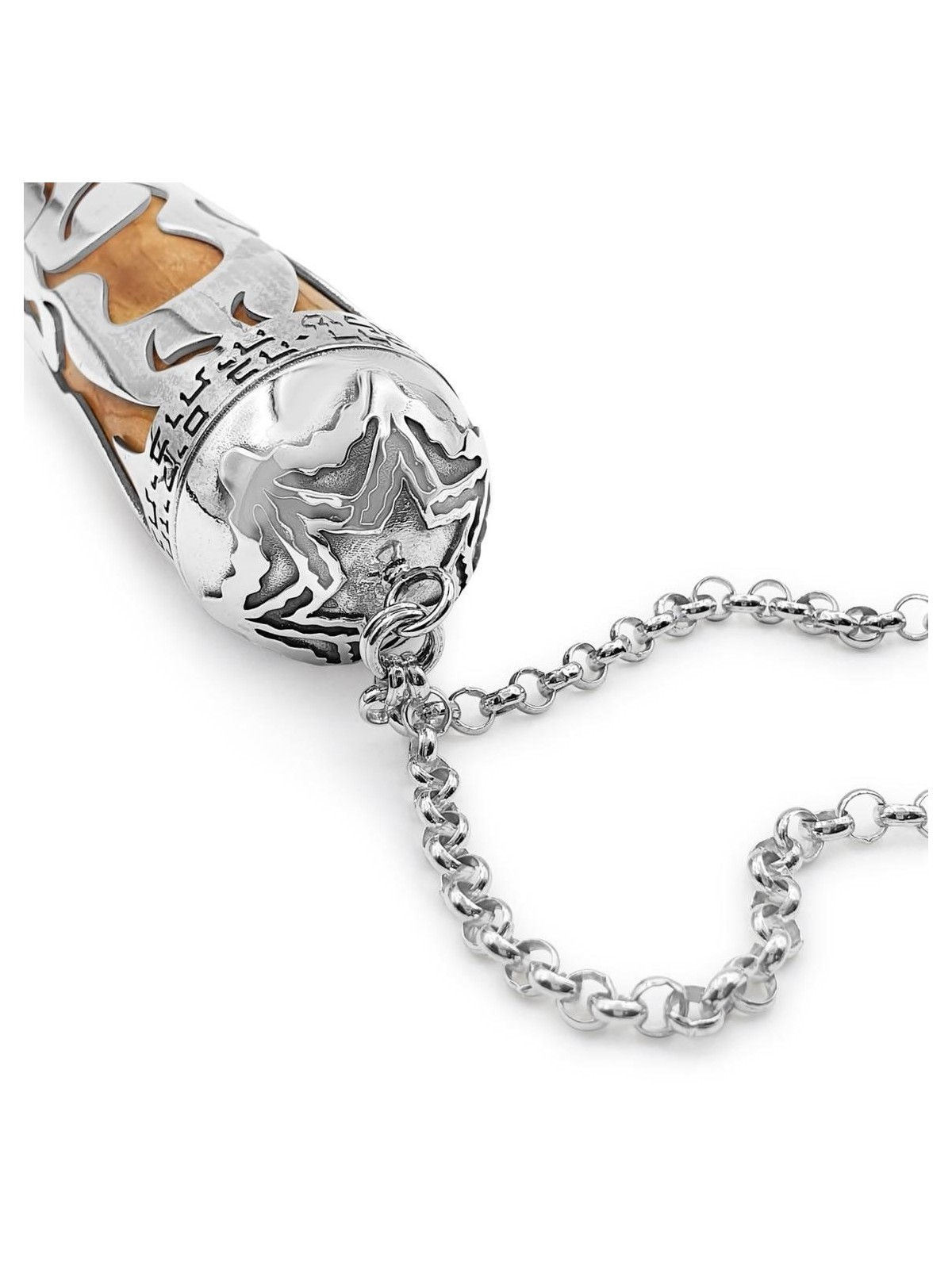 Rafael Jewelry Tree of Life Wooden Torah Pointer with 925 Sterling Sil