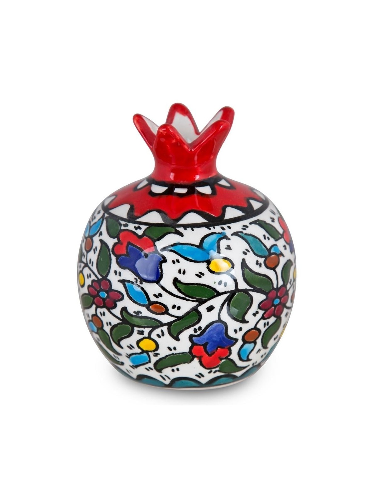 Pomegranate Ceramic with Flower Design Armenian Ceramic