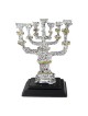 Silver-Plated and Gold-Accented Seven-Branched Menorah With Hoshen Des