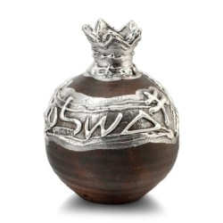 Handmade Ceramic Pomegranate with Sterling Silver and Ancient 'Jerusal