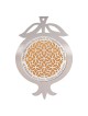 Dorit Judaica Stainless Steel Pomegranate Wall Hanging with Home Bless