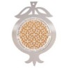 Dorit Judaica Stainless Steel Pomegranate Wall Hanging with Home Bless