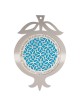 Dorit Judaica Stainless Steel Pomegranate Wall Hanging with Home Bless